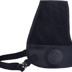 PROTECTION D'&Eacute;PAULE POUR GAUCHER - CUIR ET TOILE - NOIR - LIVRAISON GRATUITE