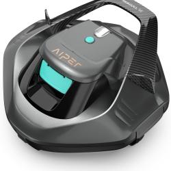 Robot Aspirateur Piscine pour 90 Minutes D'autonomie avec Deux Moteurs D'entra&icirc;nement - 80 m&sup2;