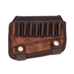 REPOSE-JOUE EN CUIR AVEC CARTOUCHI&Egrave;RE 30-30 308 30-06 ETC - LIVRAISON GRATUITE