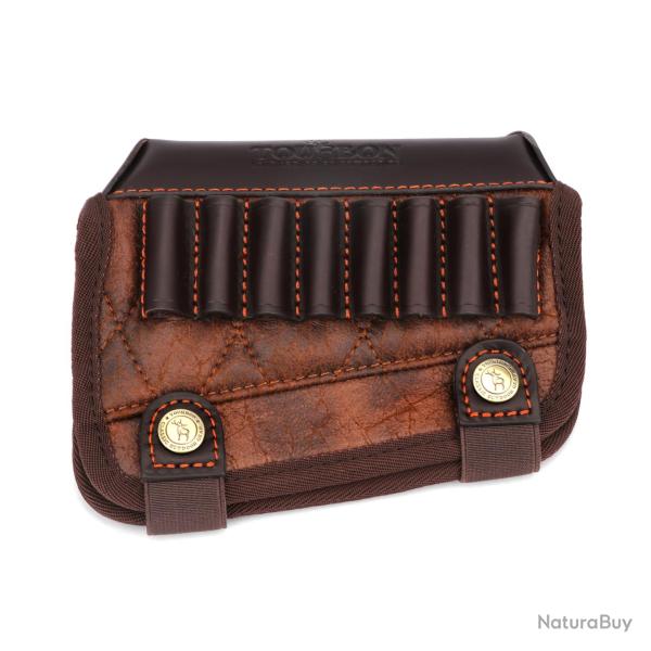 REPOSE-JOUE EN CUIR AVEC CARTOUCHI�RE 30-30 308 30-06 ETC - LIVRAISON GRATUITE