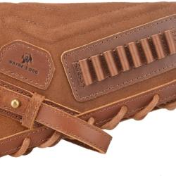 BUSC DE CROSSE CARTOUCHI&Egrave;RE 22LR DROITIER + 4 INSERTS - CUIR V&Eacute;RITABLE - MARRON - LIVRAISON GRATUITE