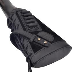 BUSC DE CROSSE CARTOUCHI&Egrave;RE .357 30-30 - GAUCHER + 4 INSERTS - 100% CUIR - NOIR - LIVRAISON GRATUITE