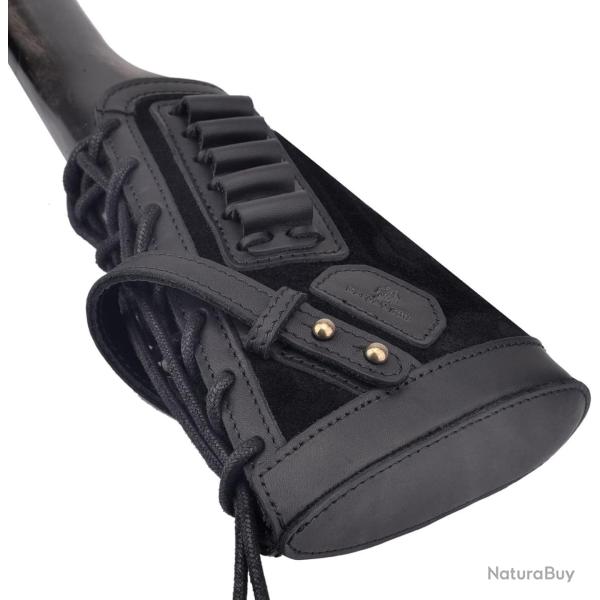 BUSC DE CROSSE CARTOUCHI�RE .357 30-30 - GAUCHER + 4 INSERTS - 100% CUIR - NOIR - LIVRAISON GRATUITE