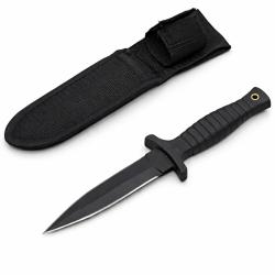Couteau de botte double tranchant 23cm - &eacute;tui clips