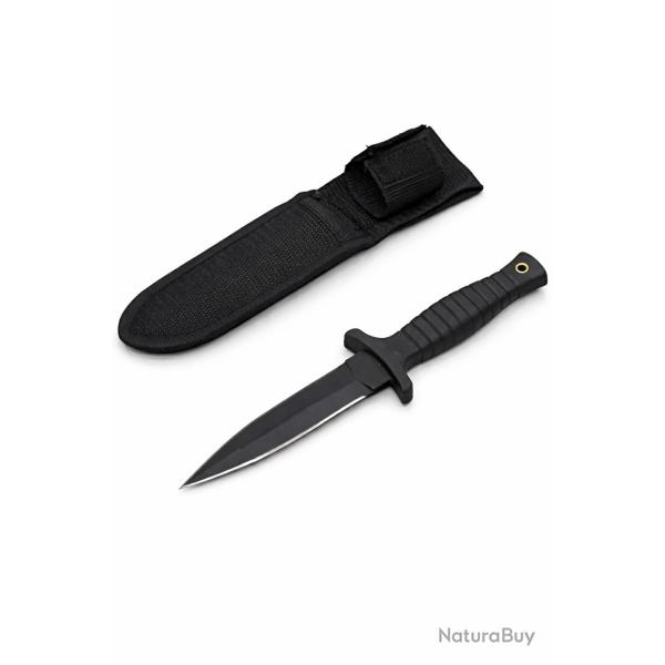 Couteau de botte double tranchant 23cm - �tui clips