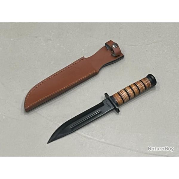 Couteau droit 5mm d'�paisseur USMC 32cm ench�re