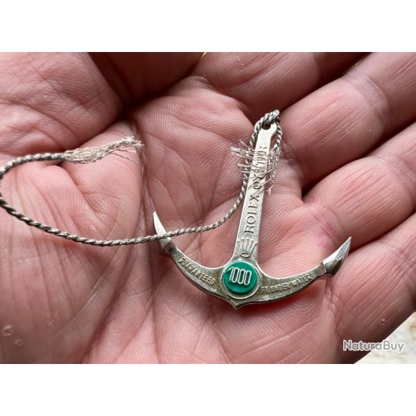 1 ancre acier Rolex Oyster 300 m 1000 ft avec cordelette m�tallique