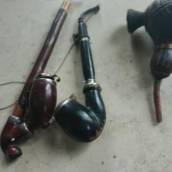 lot de trois pipes anciennes
