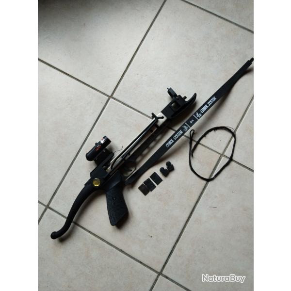 A SAISIR - Pistolet arbalete COBRA 80lb avec vis�e laser rouge GAMO en TBE