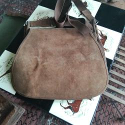 ancien carnier gibeciere cuir