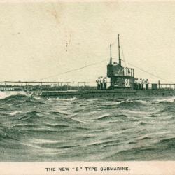 Carte Postale "THE NEW "E" TYPE SUBMARINE"-N&deg;8184