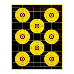 Cible de Tir Carton 8 Blasons 22,86 x 17,78 cm - Lot de 20
