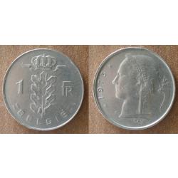 Belgique 1 Franc 1973 Piece Francs