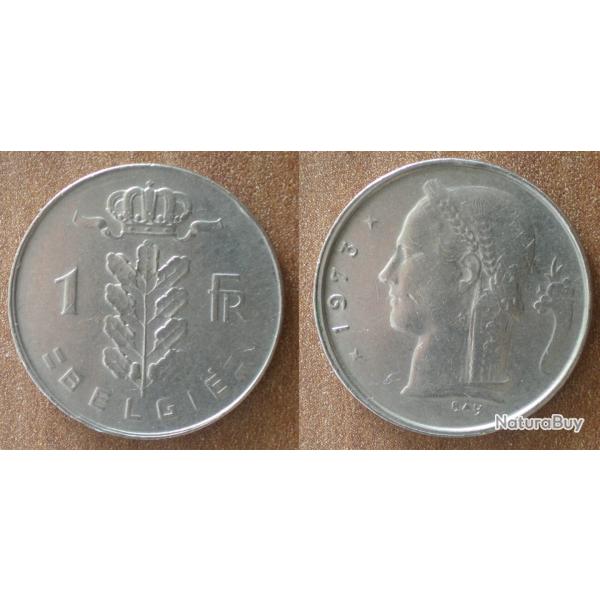 Belgique 1 Franc 1973 Piece Francs