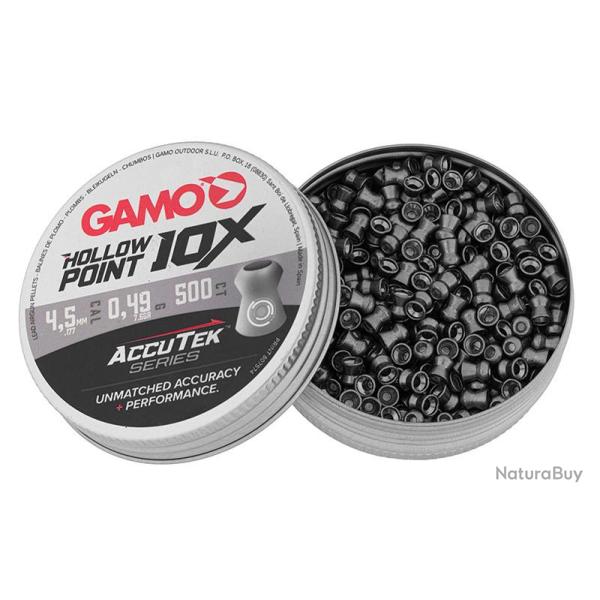 500 plombs Hollow Point Accutek 4.5 mm Gamo