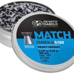 500 plombs Match Heavy Weight S100 4.49 mm 8.26 grains JSB