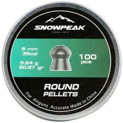 100 Plombs d&ocirc;m&eacute;s Calibre 9 mm Snowpeak