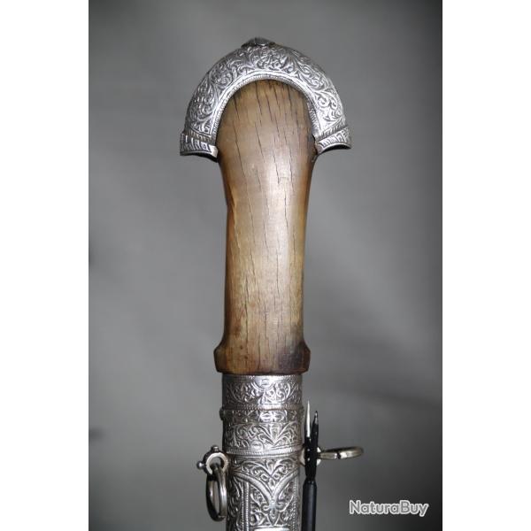 Dague (poignard) Marocaine Dite Koumya, Argent Et Corne Blonde - Maroc, Agadir, vers 1930