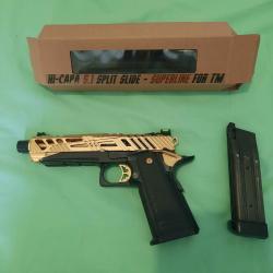 Tokyo Marui HI-CAPA Gold match 5.1 + Culasse-split Custom CTM Tactical Gold