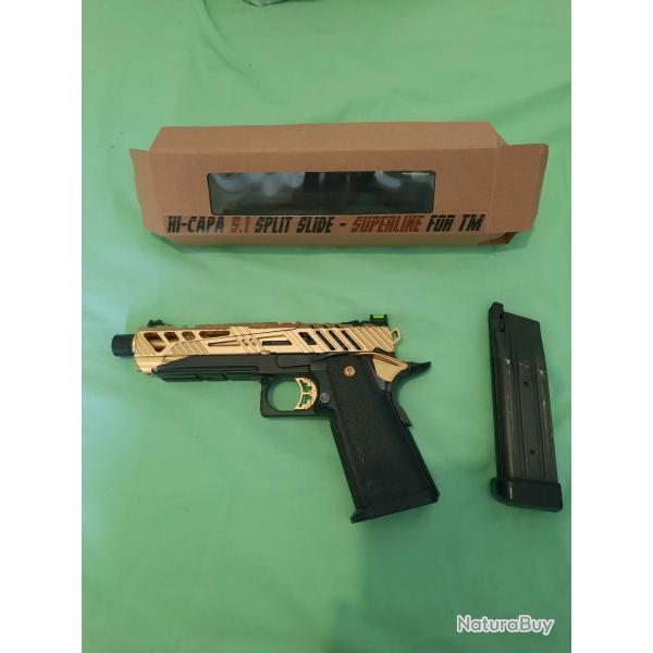 Tokyo Marui HI-CAPA Gold match 5.1 + Culasse-split Custom CTM Tactical Gold