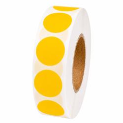 Lot 1000 Pastilles Autocollantes Rondes Jaunes 13mm &Eacute;tiquettes Adh&eacute;sives Codage Couleur