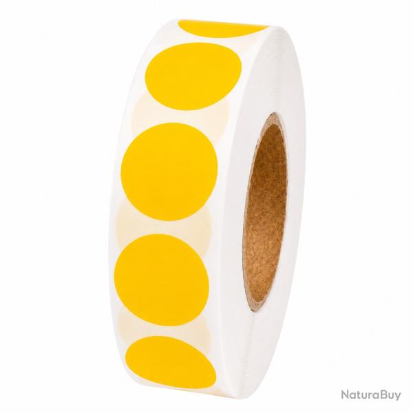 Lot 1000 Pastilles Autocollantes Rondes Jaunes 13mm �tiquettes Adh�sives Codage Couleur