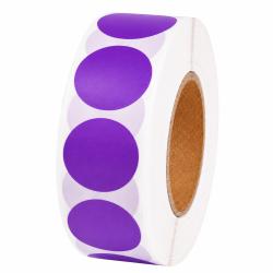 Lot 1000 Pastilles Autocollantes Rondes Violettes 13mm &Eacute;tiquettes Adh&eacute;sives Codage Couleur