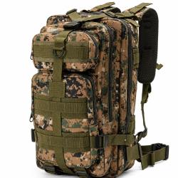 Sac &agrave; Dos Tactique 20L Camouflage Digital Vert Marron Randonn&eacute;e Chasse