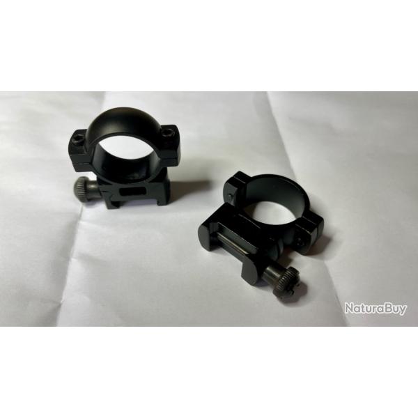 Supports / Colliers picatinny diam�tre 25mm pour lunette