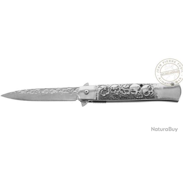 Couteau pliant HERBERTZ CJH T�tes de Mort - Inox
