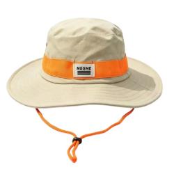 Bob adulte Beige-Orange fluo pour randonn&eacute;e p&ecirc;che