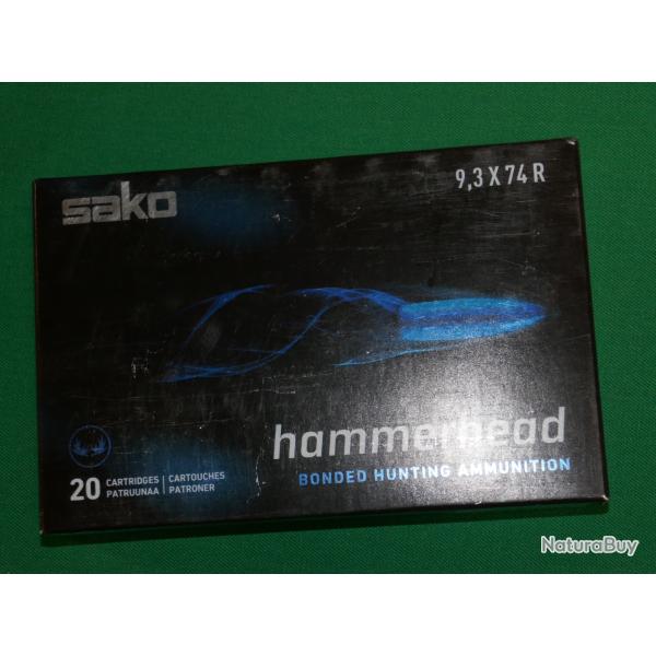 Boites de 20 cartouches de 9.3x74R SAKO HAMMERHEAD 18.5g/286gr