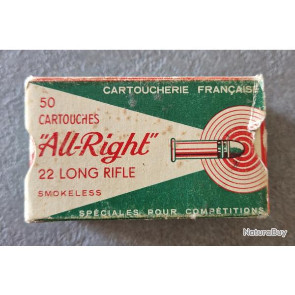 Munition de collection all-right sp�ciales pour comp�titions 22 lr