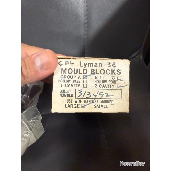 MOULE A BALLE LYMAN  REF:313492  CAL.32   95 GRS  (ENTRE AUTRES 32 LONG )