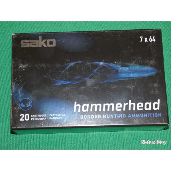 Boites de 20 cartouches de 7x64mm SAKO HAMMERHEAD 11g/170gr