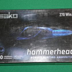Boite de 20 cartouches de 270Win SAKO HAMMERHEAD 10.1g/156gr