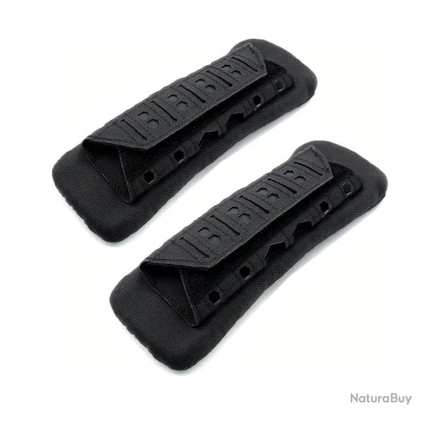 Lot de 2 Protections d'�paule tactique - Noir - Livraison gratuite