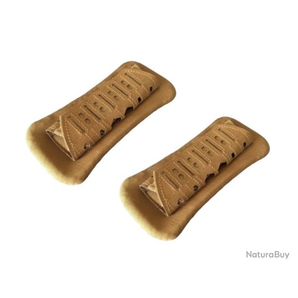 Lot de 2 Protections d'�paule tactique - Beige - Livraison gratuite
