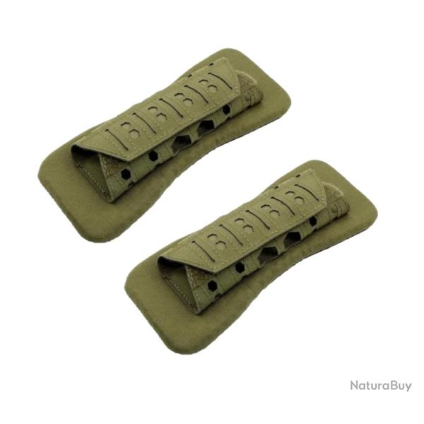 Lot de 2 Protections d'�paule tactique - Kaki - Livraison gratuite