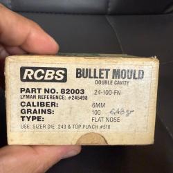 MOULE A BALLE RCBS  REF:82003  CAL.6MM   100 GRS FN