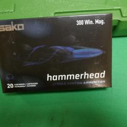 Boite de 20 cartouches de 300 Win Mag  SAKO HAMMERHEAD 14.3g/220gr