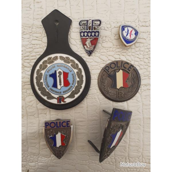 lot insigne police anciens