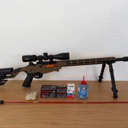 Ruger Precision Rimfire Bronze cal.22Lr + lunette + silencieux + bipied