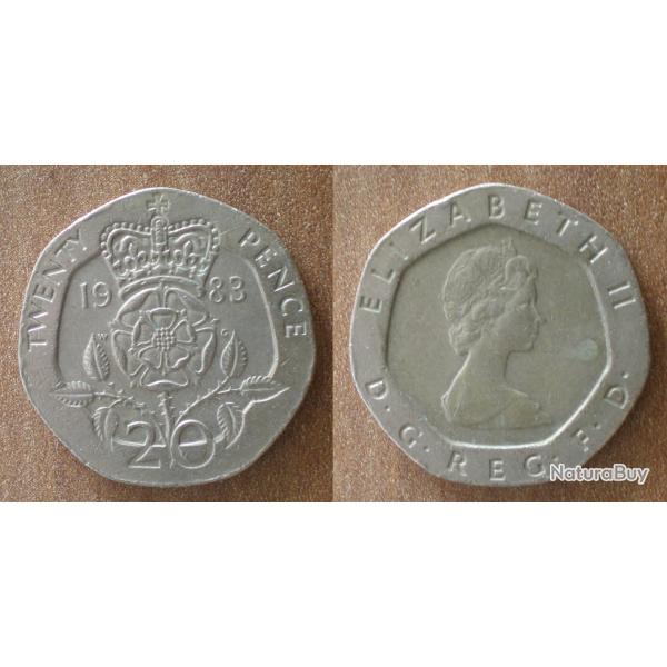 Royaume Uni 20 Pence 1983 Piece Pences Pound Pounds