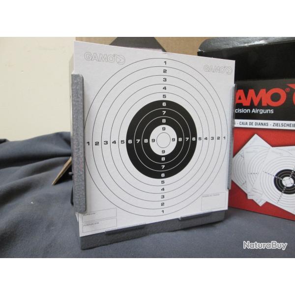 Porte cible m�tal Gamo 14x14 +100 cibles
