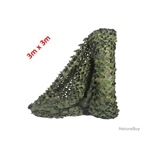 Filet de camouflage Jungle vert 3m x 3m - Livraison gratuite (2)