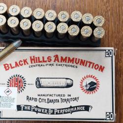 BOITE DE 20 CARTOUCHES BLACK HILLS AMMUNITION CALIBRE 38-55 WINCHESTER COWBOY ACTION 255 GRAINS Cate