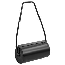 Rouleau &agrave; gazon de jardin avec poign&eacute;e noir 42 L fer et acier