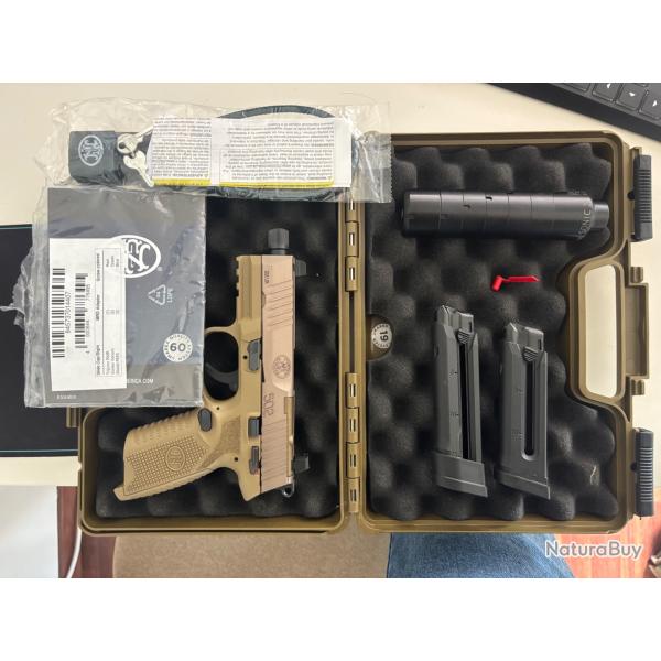 Pistolet FN 502 TACTICAL FDE MOS 22 lr