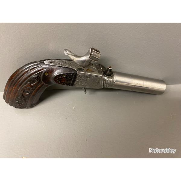 Pistolet de voyage LOUIS PHILIPPE 1830 canon d�vissant
